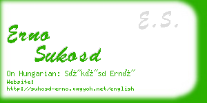 erno sukosd business card